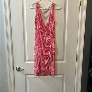 Old Navy Elegant Pink Striped Stretchy Dress size m